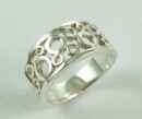 Ring Silver Bubbles Cut Style