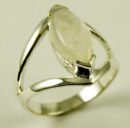 Silver Ring Moonstone Tear Drop