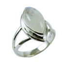 Silver Ring Moonstone Tear Drop