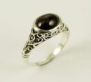 Ring Silver Oval Garnet