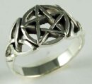 Ring Silver Pentagram Cut