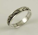 Ring Silver Spinner Slim Woven