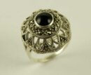 Ring Silver Onyx Circle 22mm