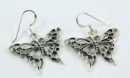 Earring Silver Butterfly Pointy Fancy Wings