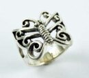 Ring Silver Butterfly Fancy Cut