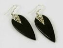 Earring Silver Black Onyx