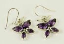 Earring Silver Butterfly Amethyst