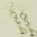 Silver Earring Fancy Drop Labradorite