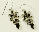 Silver Earring 5 Stone Drop
