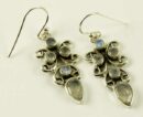 Silver Earring 5 Stone Drop