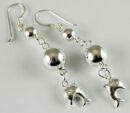 Earring Silver Dolphin Drop