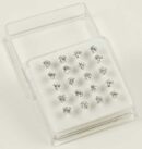 Earring Stud Clear 20 Studs Per Box 5mm