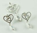 Pendant And Earring Set Heart Moonstone