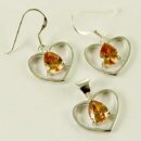 Silver Pendant And Earring Set