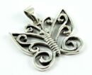 Pendant Silver Butterfly Cut