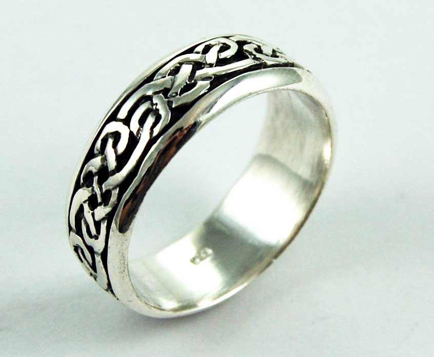 Ring Silver Celtic Rope Effect