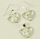 Silver Pendant And Earring Set