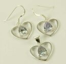 Silver Pendant And Earring Set