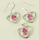 Silver Pendant And Earring Set