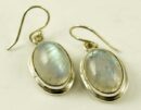 Silver Earring Oval Drop L3cm