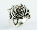 Ring Silver Large Rose