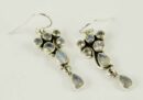 Earring Silver Moonstone Tear