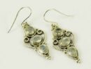 Earring Silver Moonstone Drop