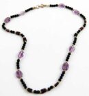 Necklace Silver Amethyst Beads