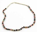 Necklace Silver Multi Bead Stone