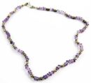 Necklace Silver Amethyst Beads