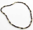 Necklace Silver Garnet Circle Beads