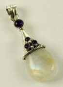 Silver Pendant Oval Stone