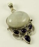 Silver Pendant Oval Stone
