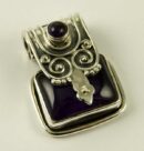 Silver Pendant Square Stone