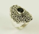 Ring Silver Onyx Cut Stone