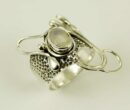 Ring Silver Moonstone Cut