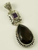Silver Pendant Tear Drop Stone