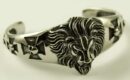 Bangle Lion Head With Skulls