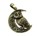 Pendant Bronze Owl On Moon Lisa Parker Licensed