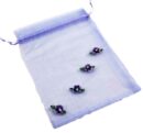 Pouch Mesh Lilac With Flowers 2pcs