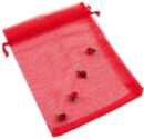 Pouch Mesh Red With Flowers 2pcs