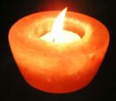 T-Light Holder Rock Salt Vase Shape