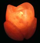 T-Light Holder Rock Salt Rose Shape