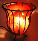 Salt Stones Iron Basket Lamp