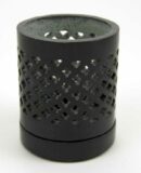 Tea Light Holder Soapstone Black