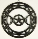 Wall Plaque Black Pagan Moon