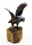 Eagle Painted Wooden Approx 24cm