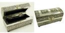 Box Jewellery Metal Black 6X3 Inch
