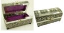 Box Jewellery Metal Lilac 6X3 Inch