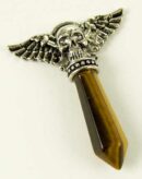 Pendant Skull Wand Tiger Eye